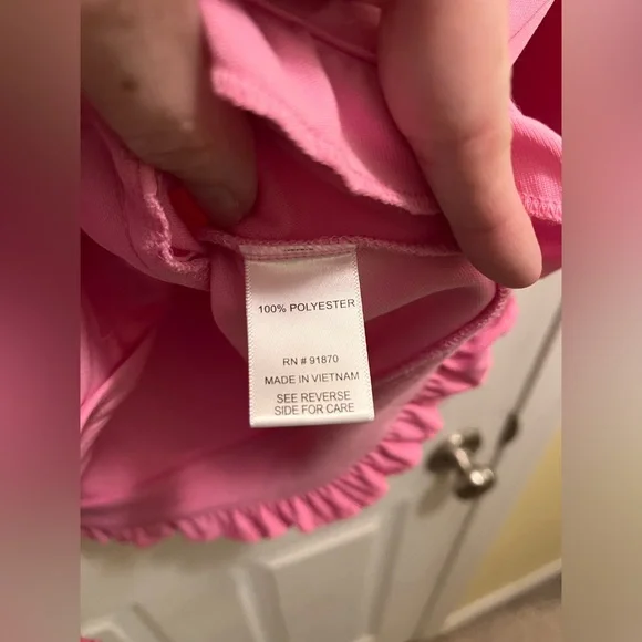 PEBBLE BEACH PERFORMANCE Women’s Pink Golf Athletic Jacket Ruffle Medium - Picture 5 of 5